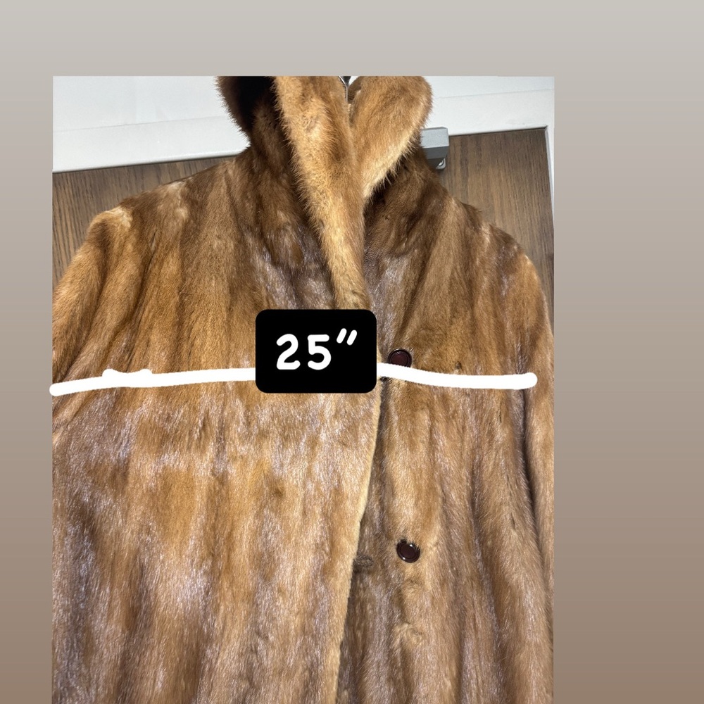 Custom made Mink Fur coat ladies Size 12-14 Jacket with Plush Fur Collar - Picture 5 of 16